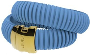 HIP HOP BIJOUX Mod. ICON LIGHT BLUE Bracciale doppio/ Double bracelet